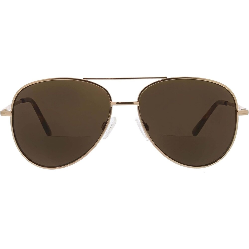 Peepers Bifocal Reading Sunglasses +2.50, Gold, Aviator